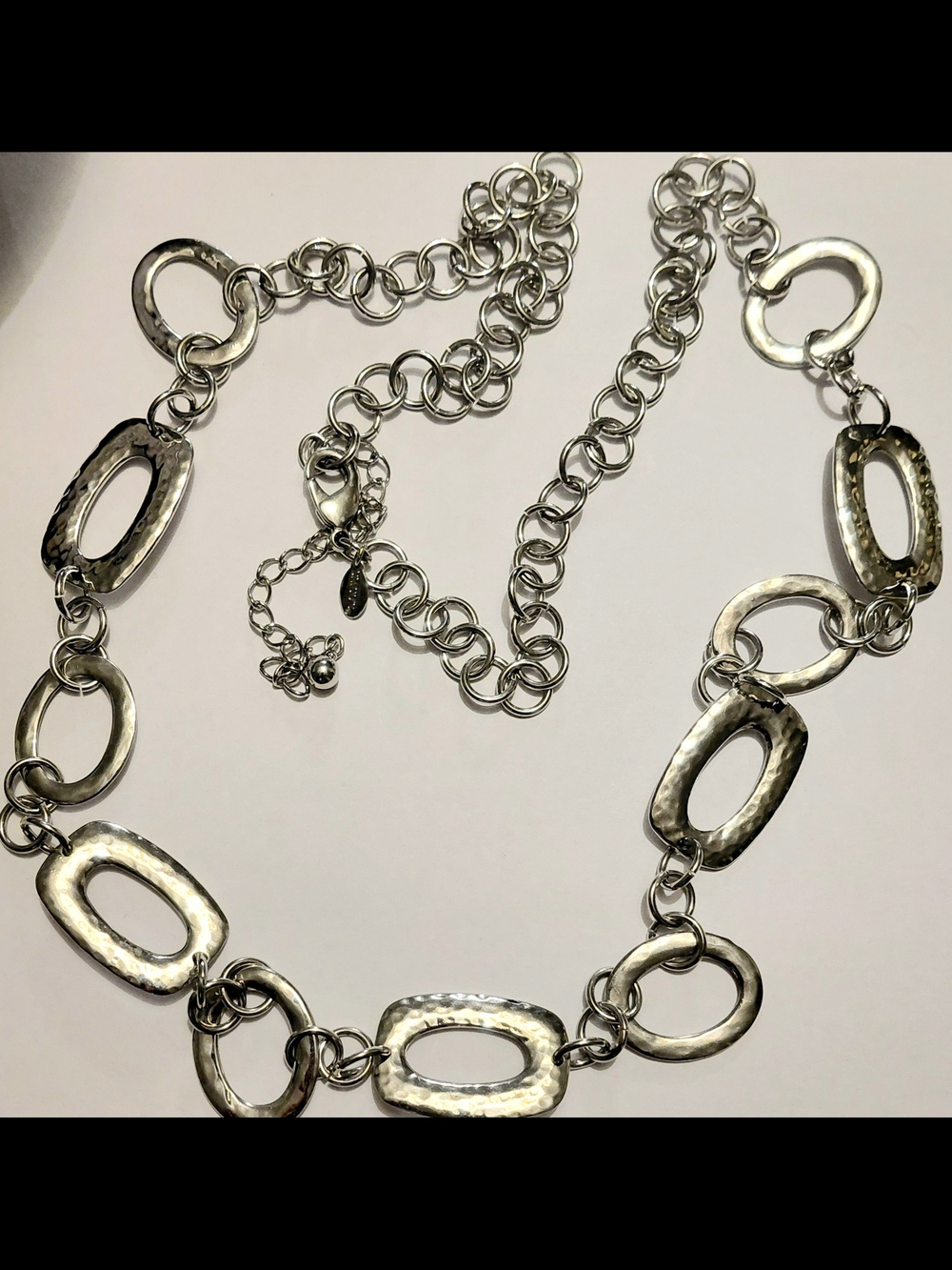 Chico's Hammered Geometric Necklace